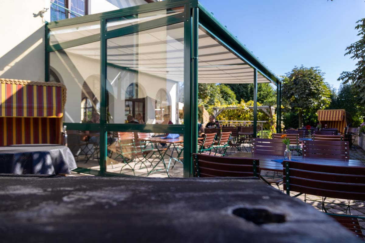 Hotel Schwartze Terasse des Restaurants